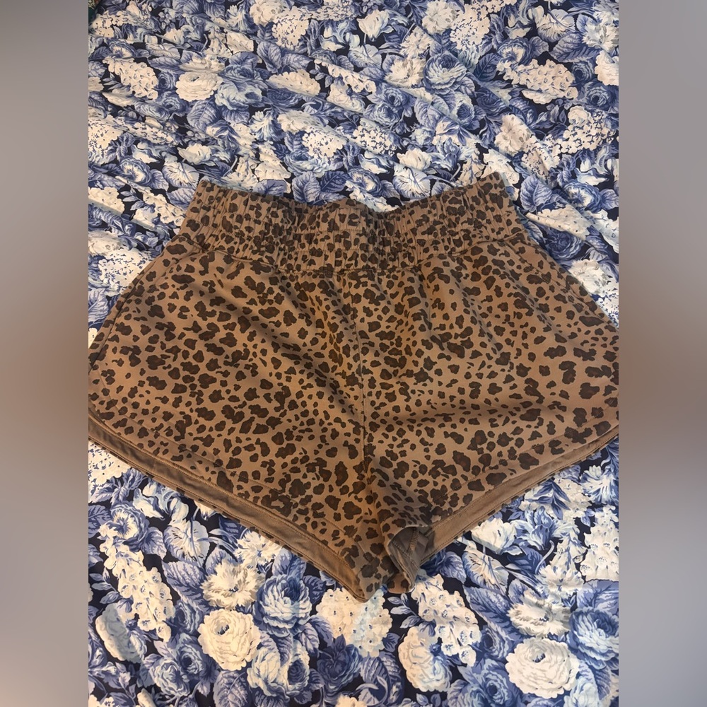 Leopard Print Athletic Shorts for Women